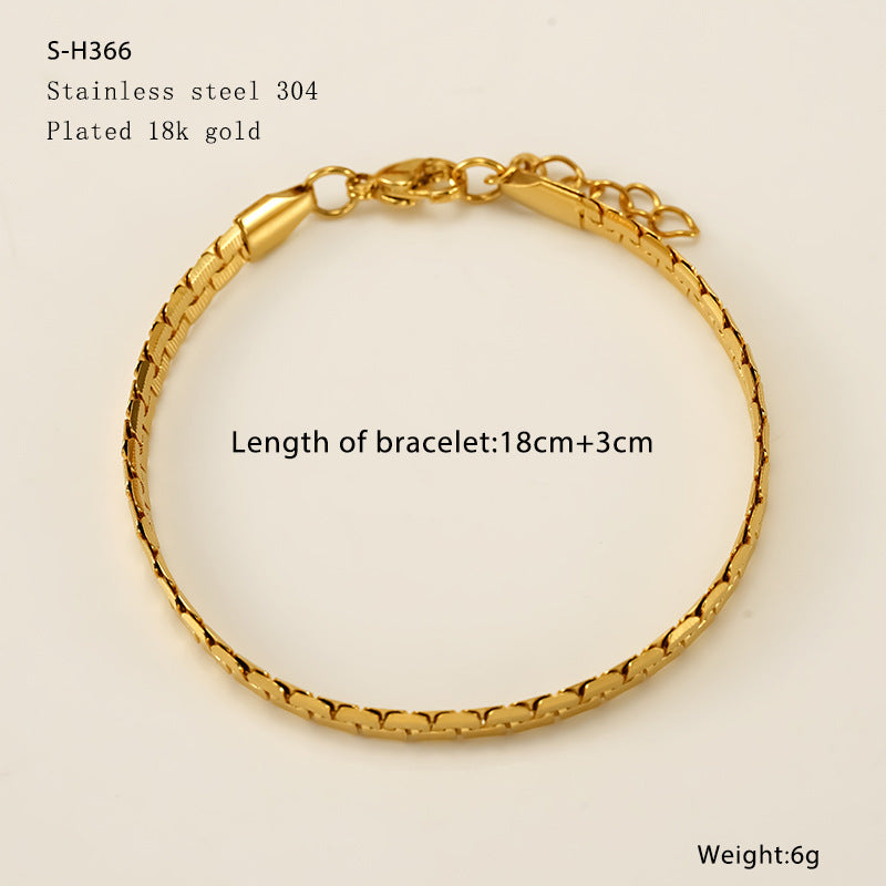 Wholesale Stainless Steel  Electroplated Color-Preserving Bracelet