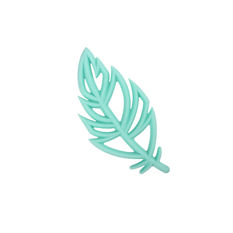 Wholesale 3PCS DIY Cartoon Silicone Leaf Feathers Focal Beads