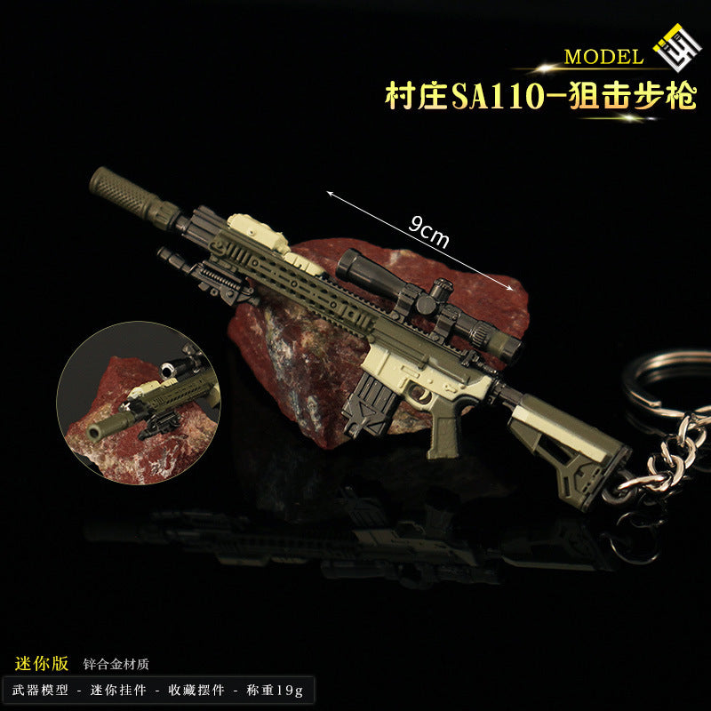 Wholesale Mini Pump Shotgun Sniper Rifle Alloy Model Keychain Pendant