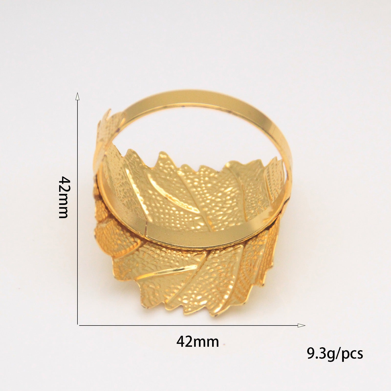 Wholesale Leaf Metal Electroplating Napkin Ring