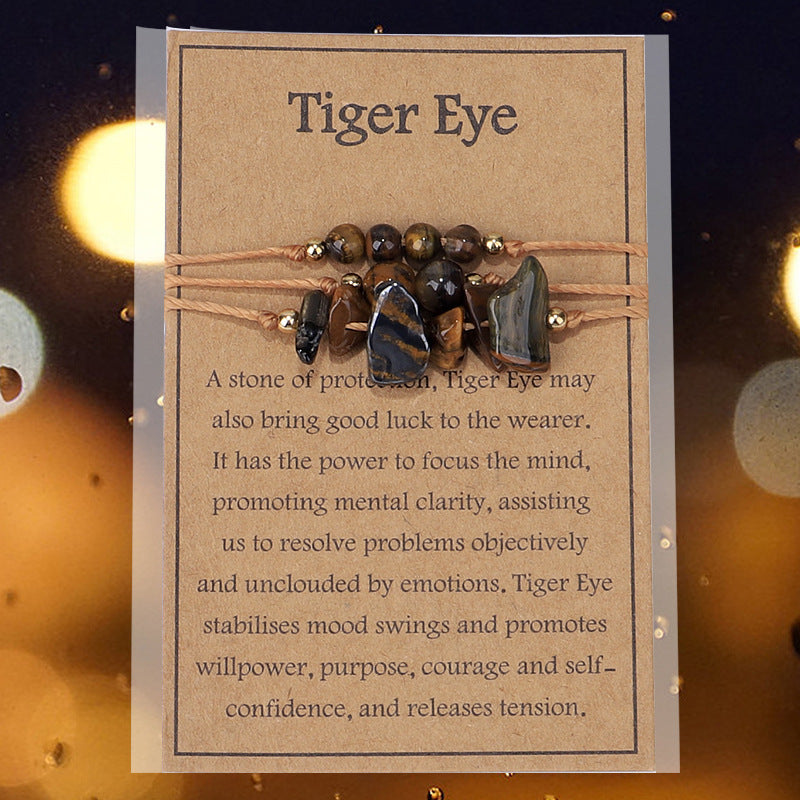 Wholesale Stone Citrine Amethyst Crushed Stone Beads Hand-woven Copper Bead Bracelet