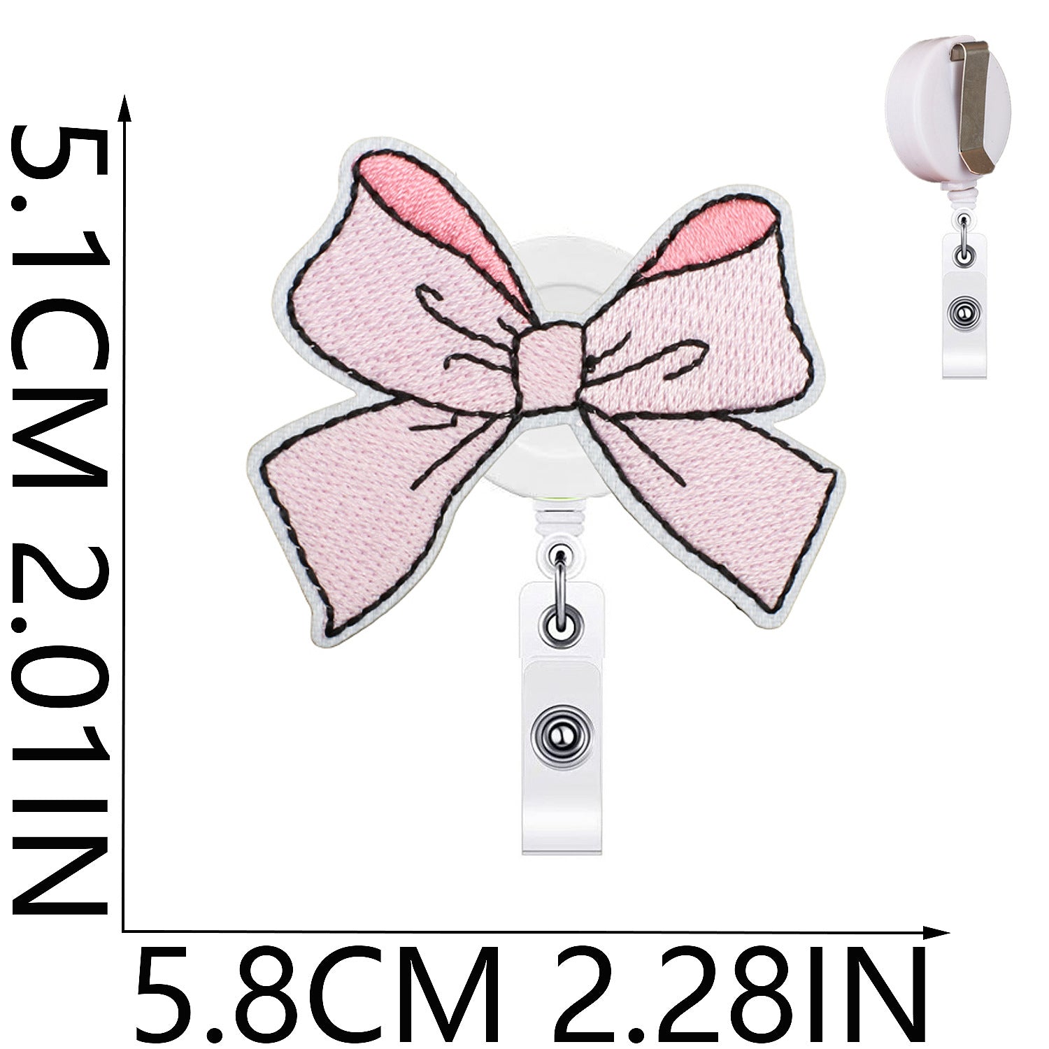 Wholesale Bow ID Clip Decoration Embroidered Cloth Sticker Easy Pull Button Patch Sticker Cherry Alligator Clip Dress-up Embroidered Label Stamp