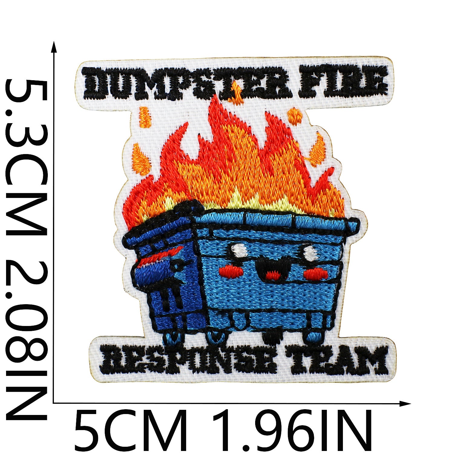 Wholesale Embroidered Polyester Patch Cartoon Box Flame English Letters Clothing Decorative Accent