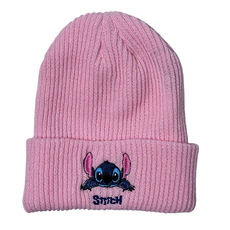 Wholesale Embroidered Knitted Outdoor Warm Cartoon Knitted Hat