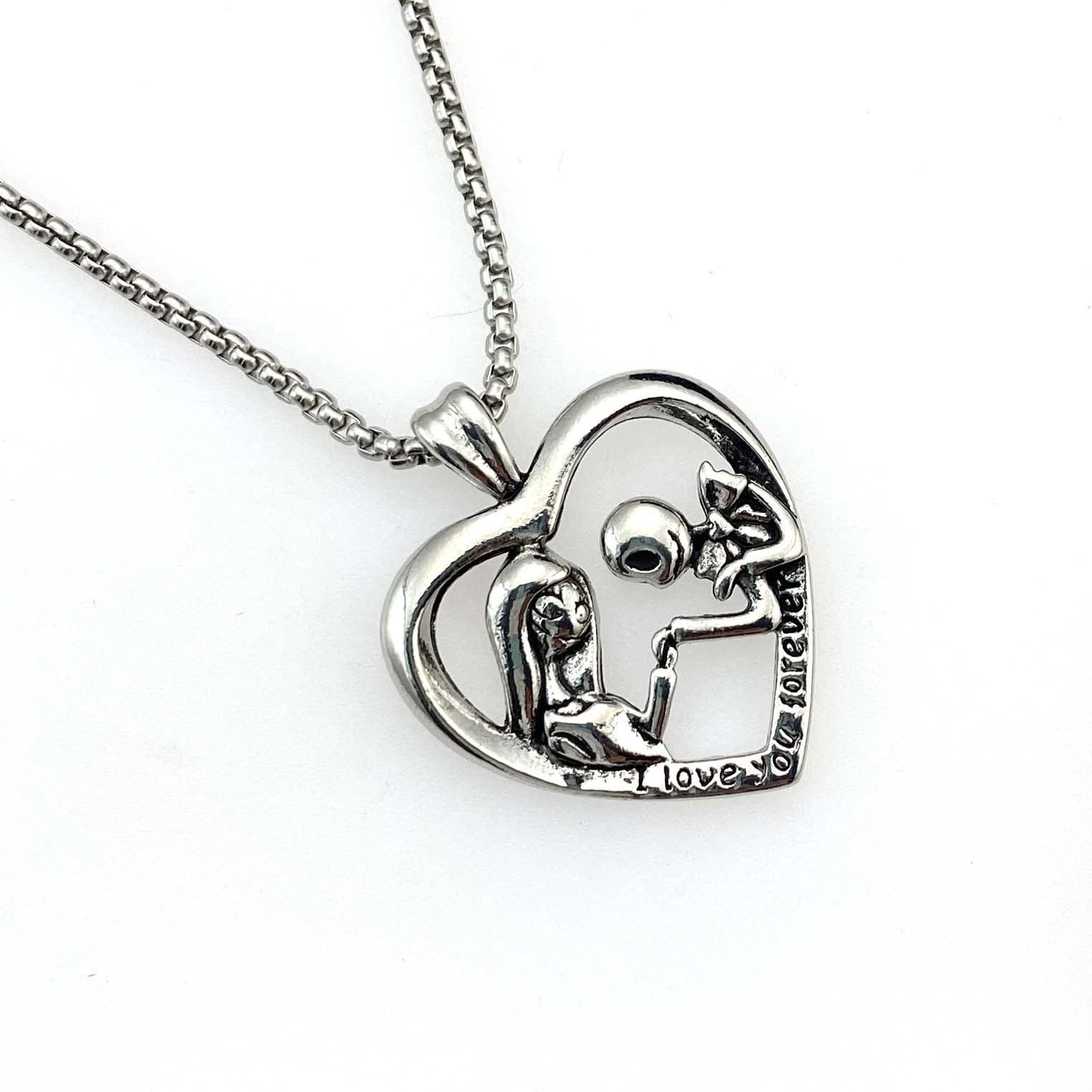 Wholesale  Valentine' s Day   Heart-shaped Pendant Titanium steel Necklace