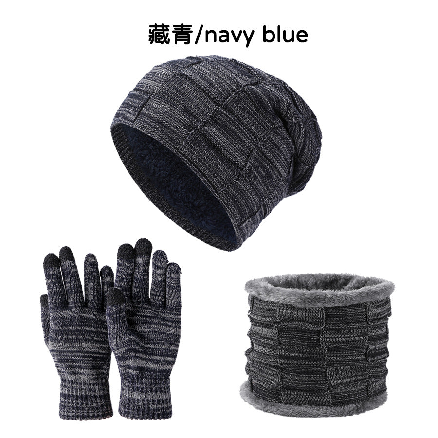 Wholesale Velvet Thickened Hat Scarf and Gloves Set