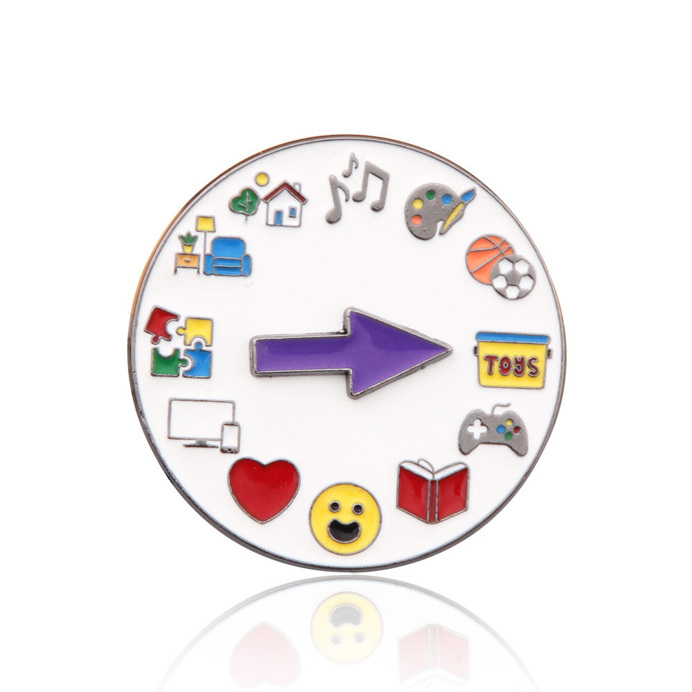 Wholesale Mood Expression Battery Power Creative Brooch