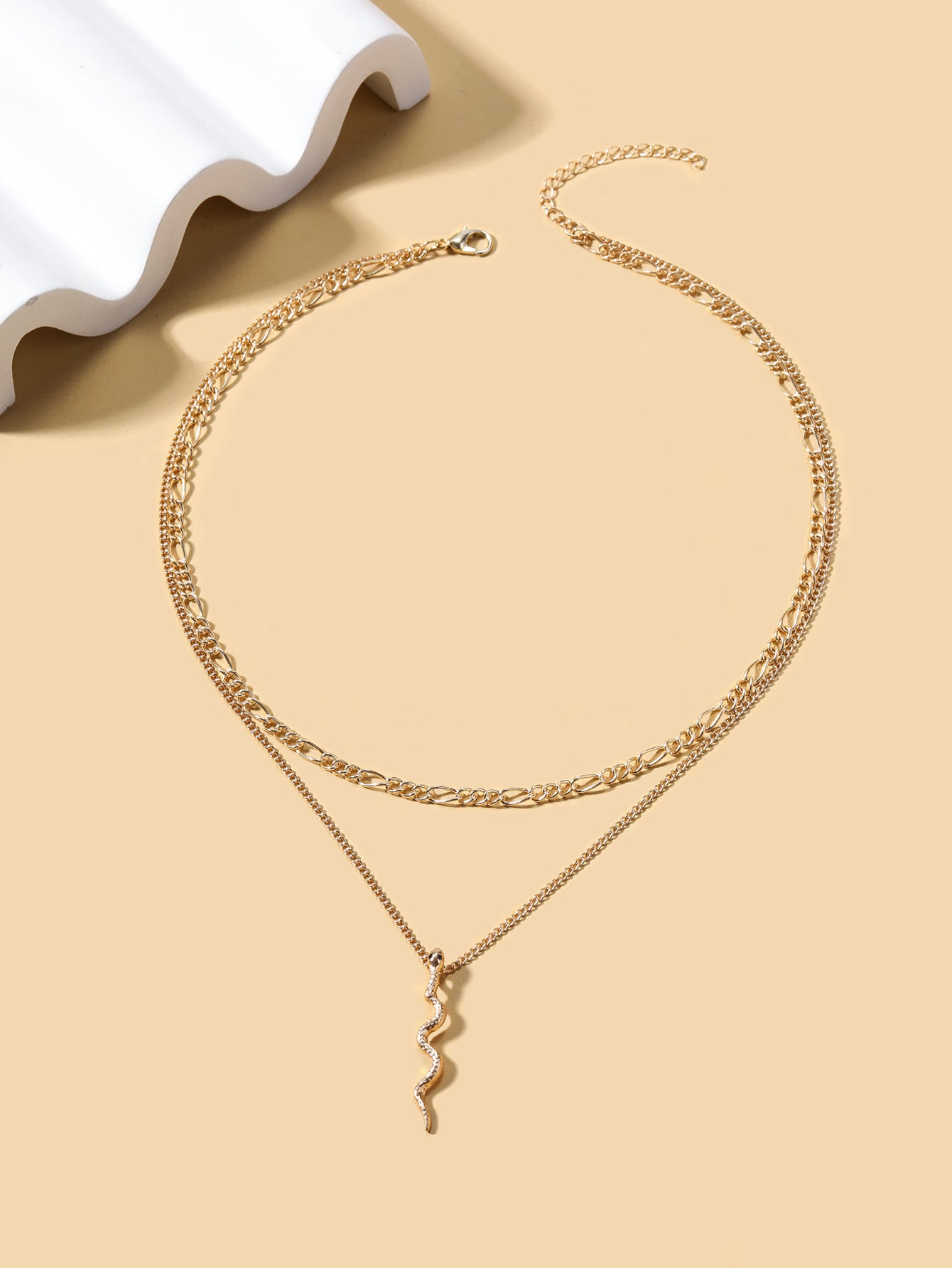 Wholesale  Plating Snake Necklace Snake Pendant Sweater Chain