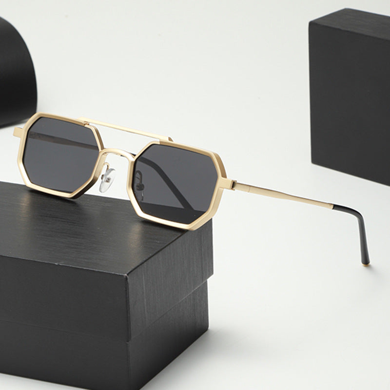 Wholesale Retro polygonal punk sunglasses
