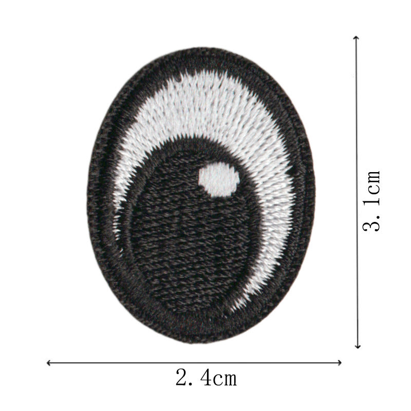 Wholesale Embroidered Cartoon Eye Patches Iron On DIY Decorative Accent For Towels Clothing Craft Supply