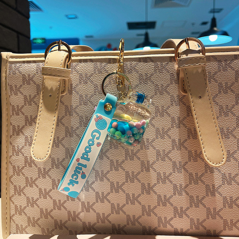 Llavero y llavero de botella de tanque acrílico de aceite y tanque de gasolina