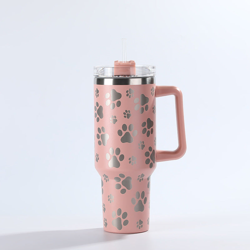 Wholesale Tumbler Ice Bullies Cup  Laser Cat Claw Vacuum Cup Straw Cup 40OZ Car Cup Ice Cup