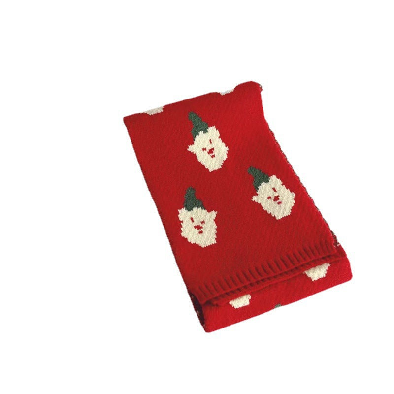 Wholesale Autumn and Winter Children's Christmas Knitted Scarf