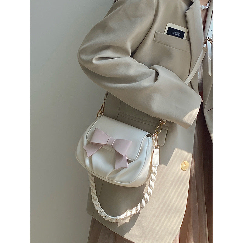 Wholesale Cute Butterfly Pleated Cloud Bag Soft Shoulder Crossbody Bag