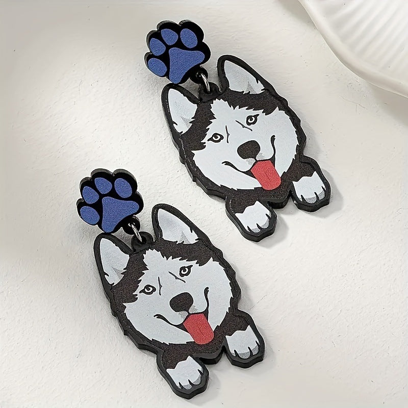 Wholesale Fashion Cute Dog Shape Acrylic Earrings