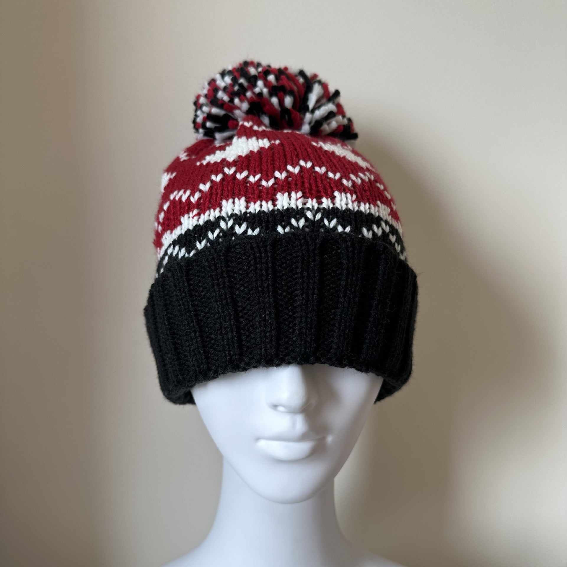 Wholesale Autumn and Winter Rhombus Wool Hat Thickened Warm Acrylic Knitted Hat