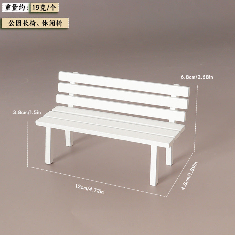 Wholesale Miniature simulation wooden brown round table Doll Accessories