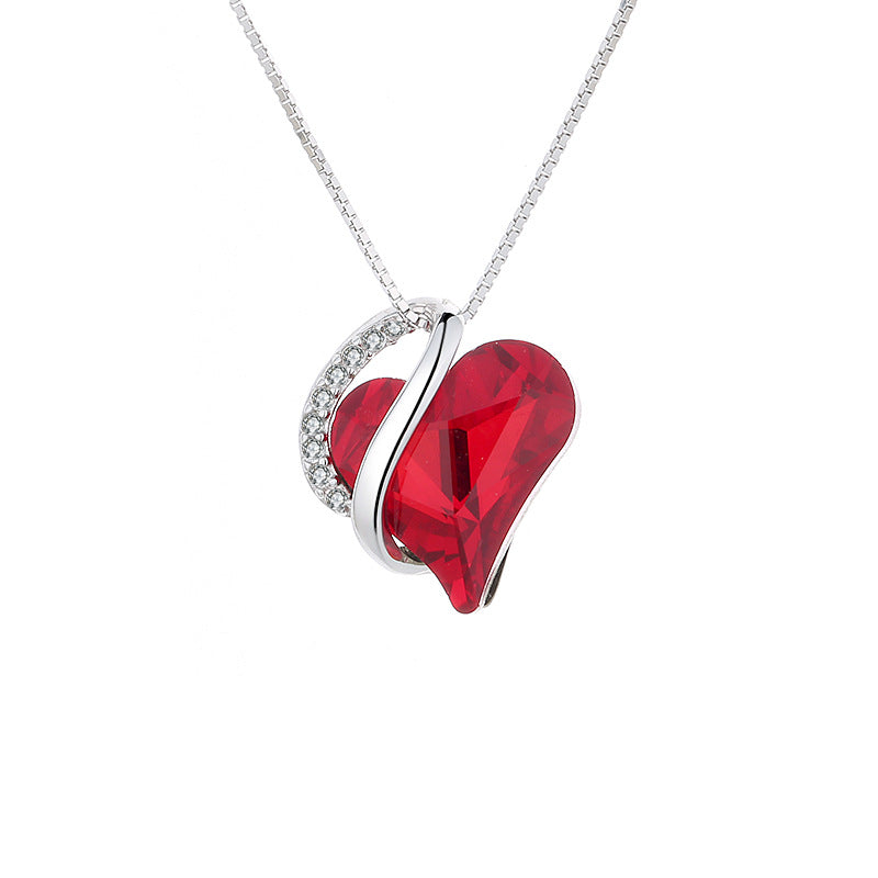 Wholesale Valentine's Day Pure Silver Love Necklaces