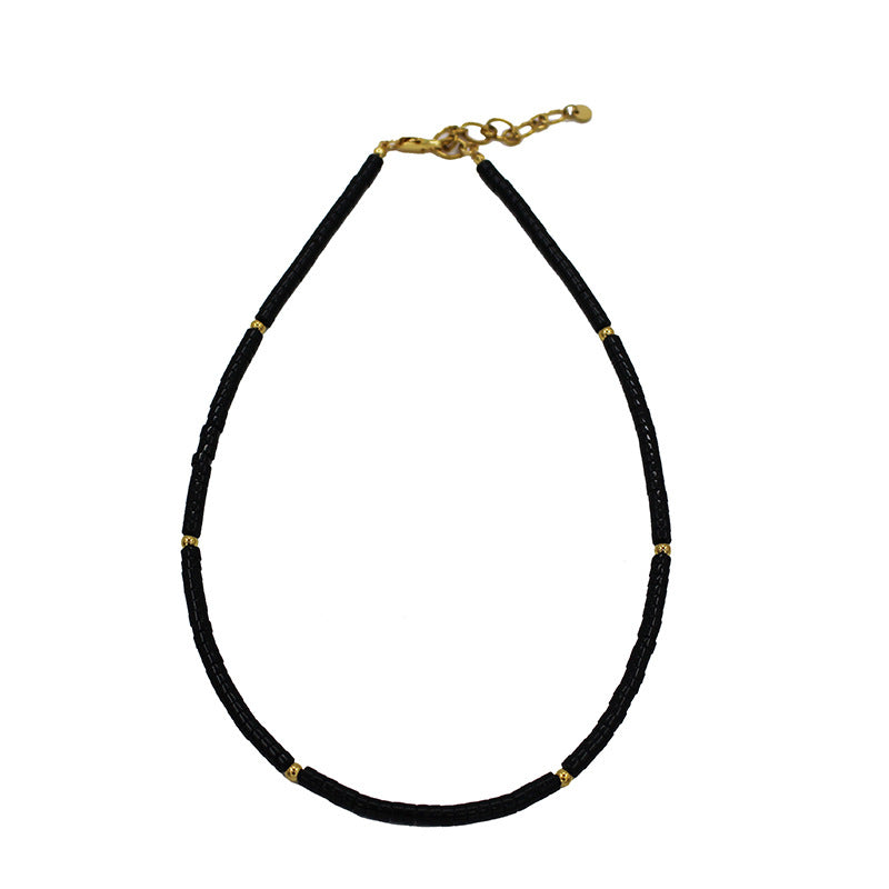 Wholesale Natural Colored Stones Hand Beaded Semi Precious Stones Multicolor Stackable Necklaces