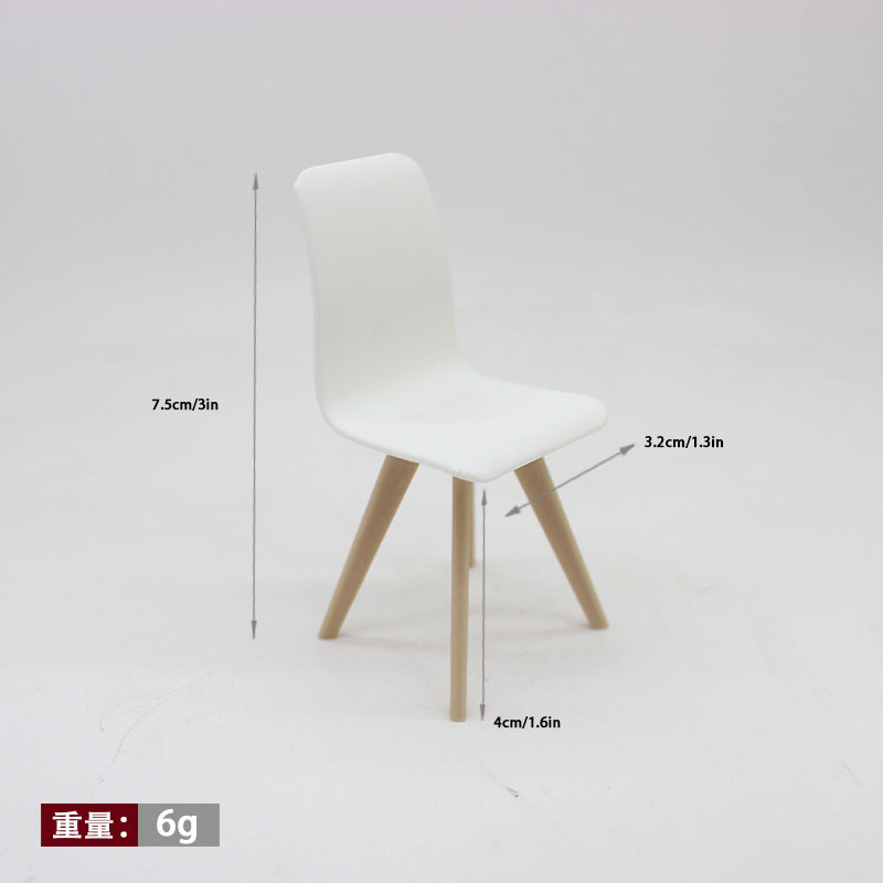 Wholesale Miniature food toy circular dining table and chair Doll Accessories