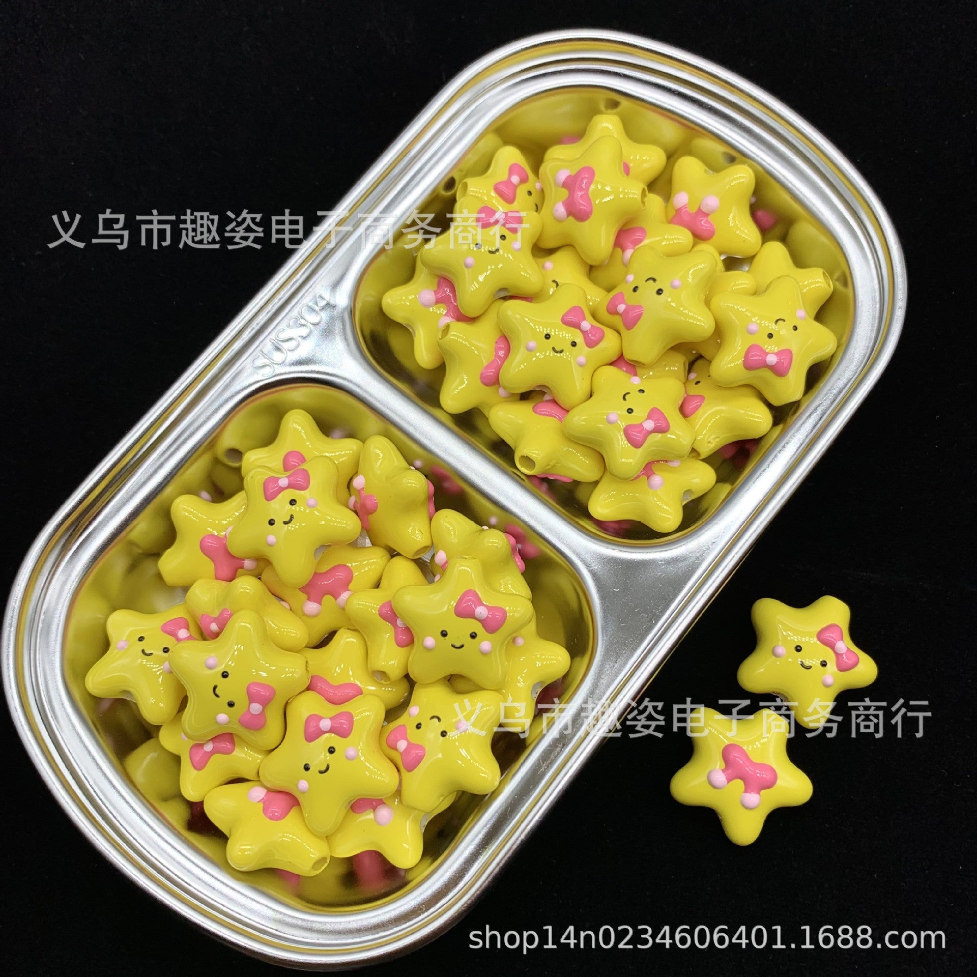 Wholesale 10pcs  Starry hand drawn Acrylic Beads