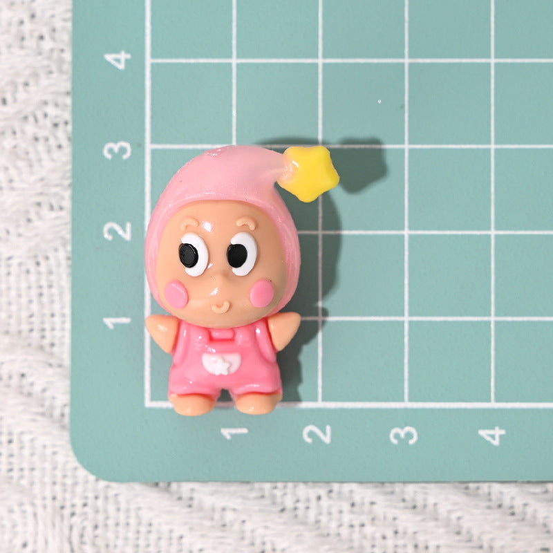 Wholesale 5pcs/pack DIY Cartoon Rubber Bead Plush Toy Keychain OLY Exclusive