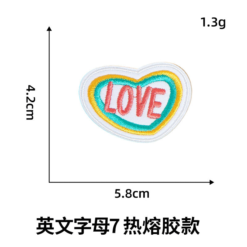 Wholesale English alphabet embroidery clothing embroidery patch