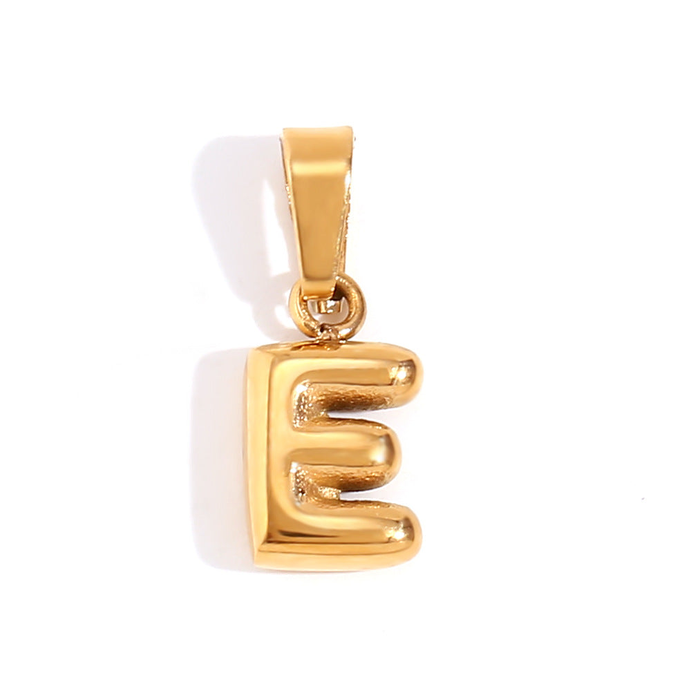 Wholesale Mini Bubble English Stainless Steel Plated 18K Gold DIY Matching Accessories Pendant