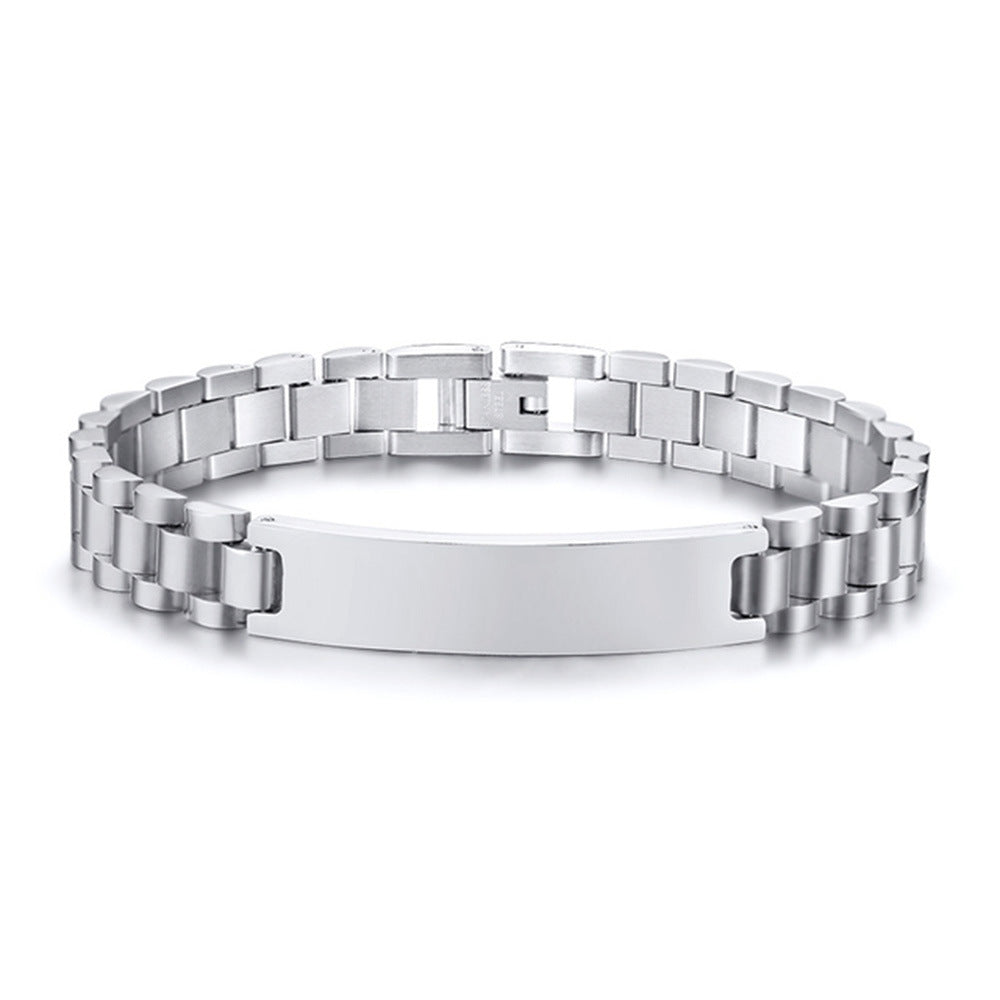 Wholesale Curved Titanium Steel Bracelet Chain