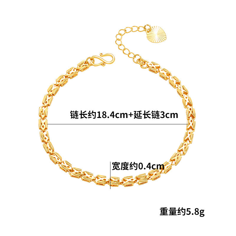 Wholesale Alloy Gold-plated High-end Fashion Simple Retro Temperament Bracelet