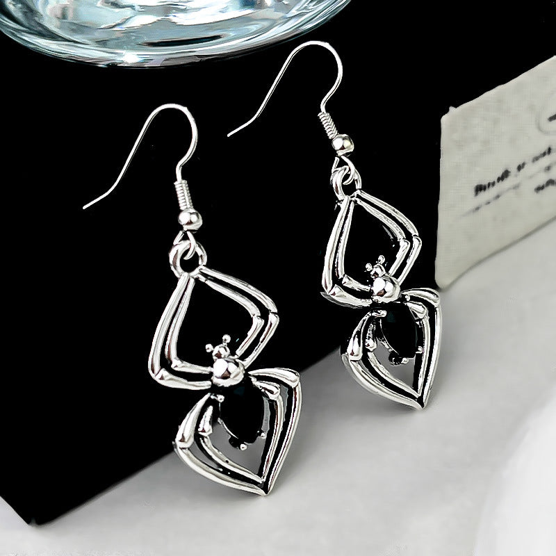 Wholesale Retro Halloween Exaggerated Hollow Spider Earrings