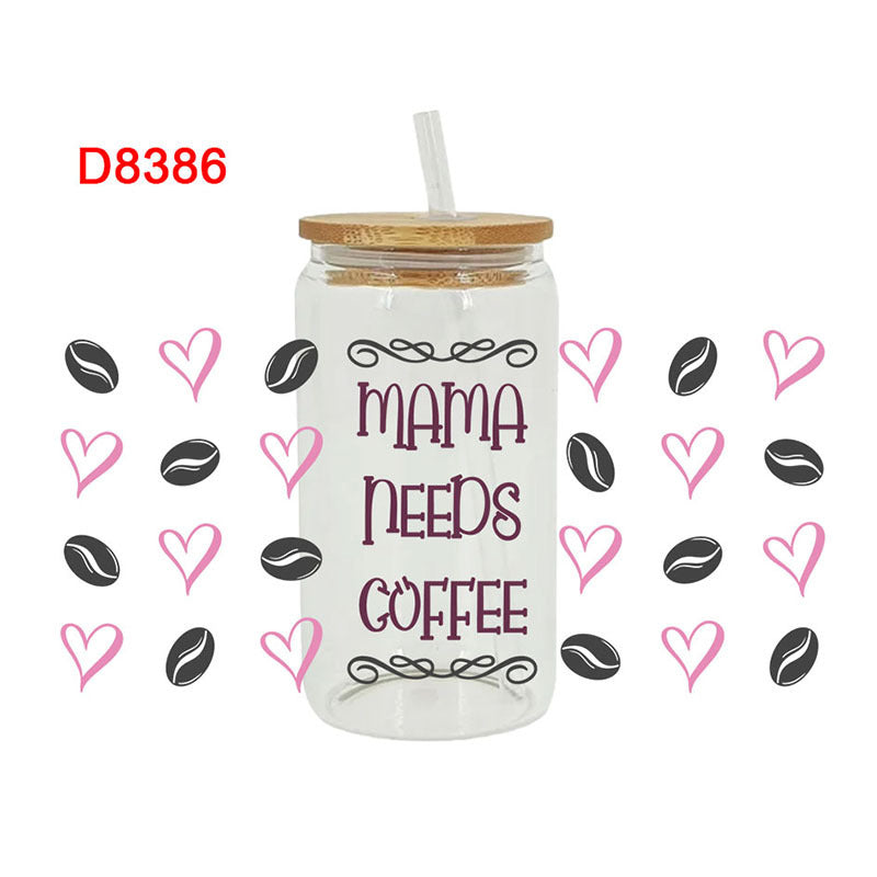 Wholesale Flower Mother's Day 16oz Cup UV DTF Wraps