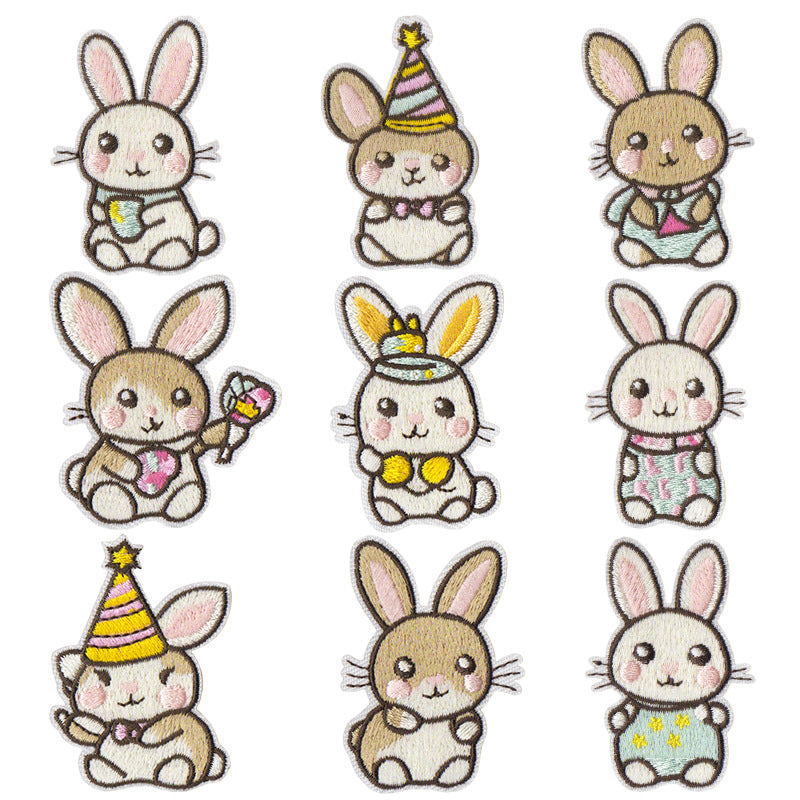 Wholesale Cartoon Cute Rabbit Embroidery DIY Patches