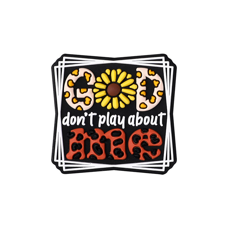 Wholesale 20pcs   Faith silicone beads  Focal Beads