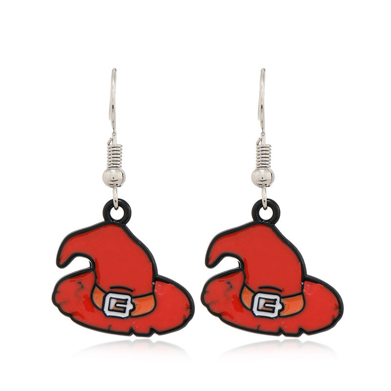 Pendientes de calavera de aleación de Halloween al por mayor