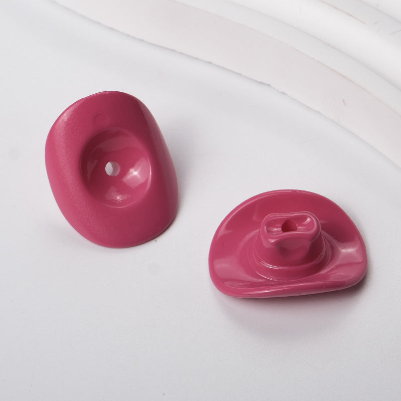 Wholesale of 100PCS/PACK Denim Hats, Perforated Cartoon Acrylic Jewelry Accessories, Beads