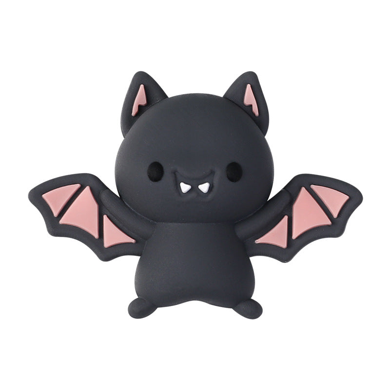 Wholesale 20pcsNew Halloween 3D silicone beads loose beads creative diy bracelet jewelry food grade pumpkin silicone beads