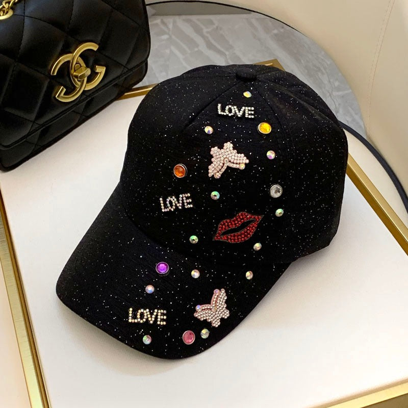 Wholesale Rhinestone Versatile Sun Visor Baseball Cap