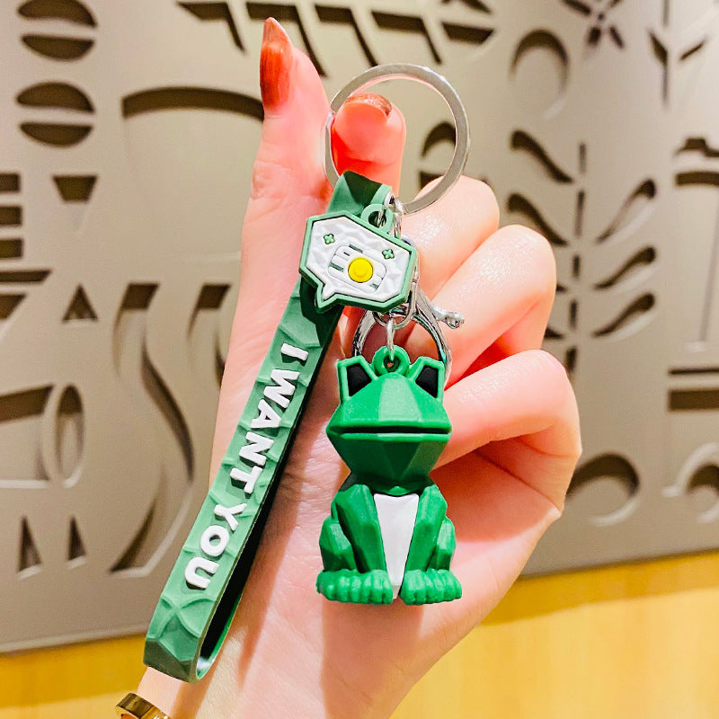 Wholesale Cartoon Faceted Geometric Animal Three-dimensional Doll Resin Key Chain