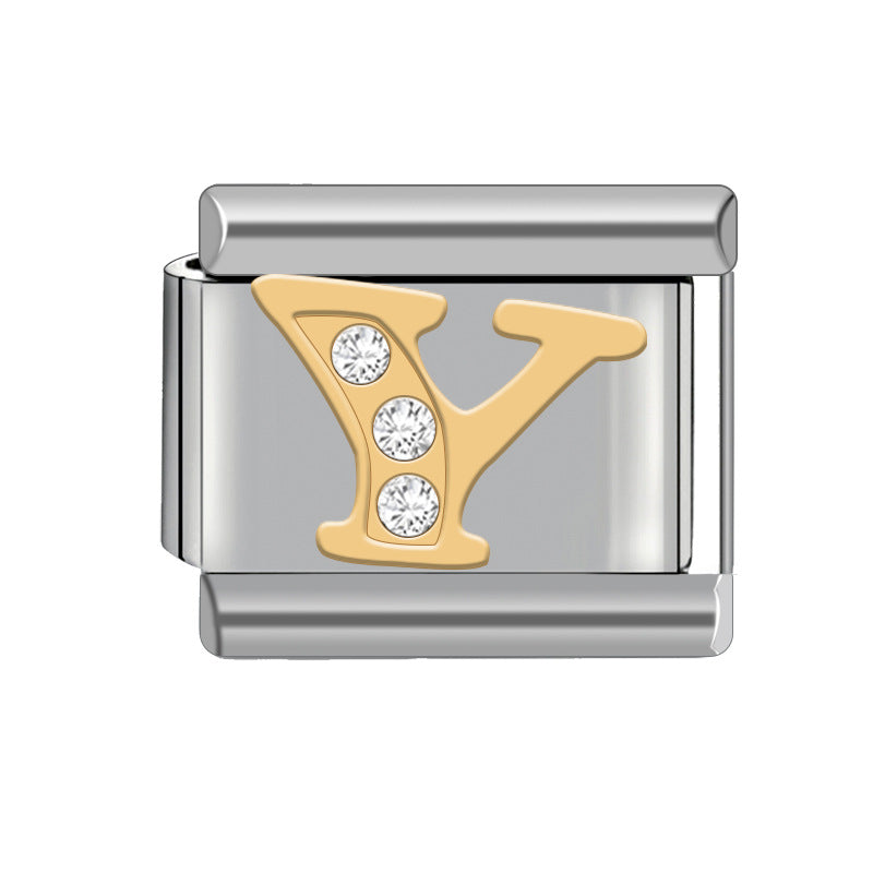 Wholesale Italian Charm Bracelet 9mm DIY Stitched Detachable Monogram Diamond Combination Bracelet