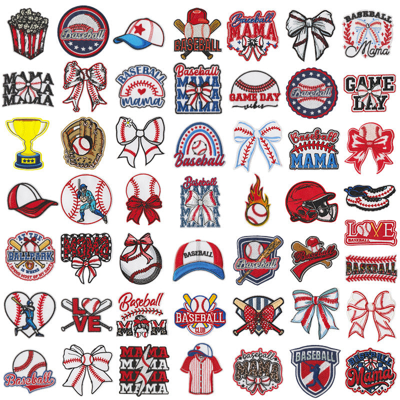 Wholesale Bow Cartoon Baseball DIY Patches