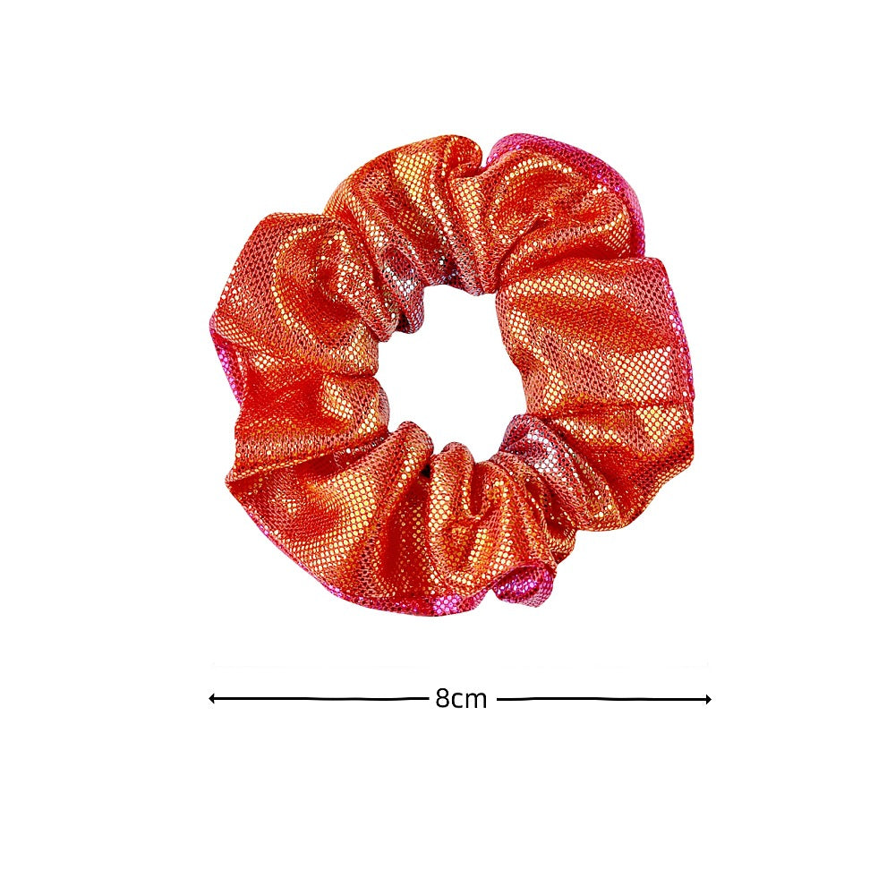 Wholesale laser bronzing large intestine gradient color plate hair rope horsetail large intestine ring