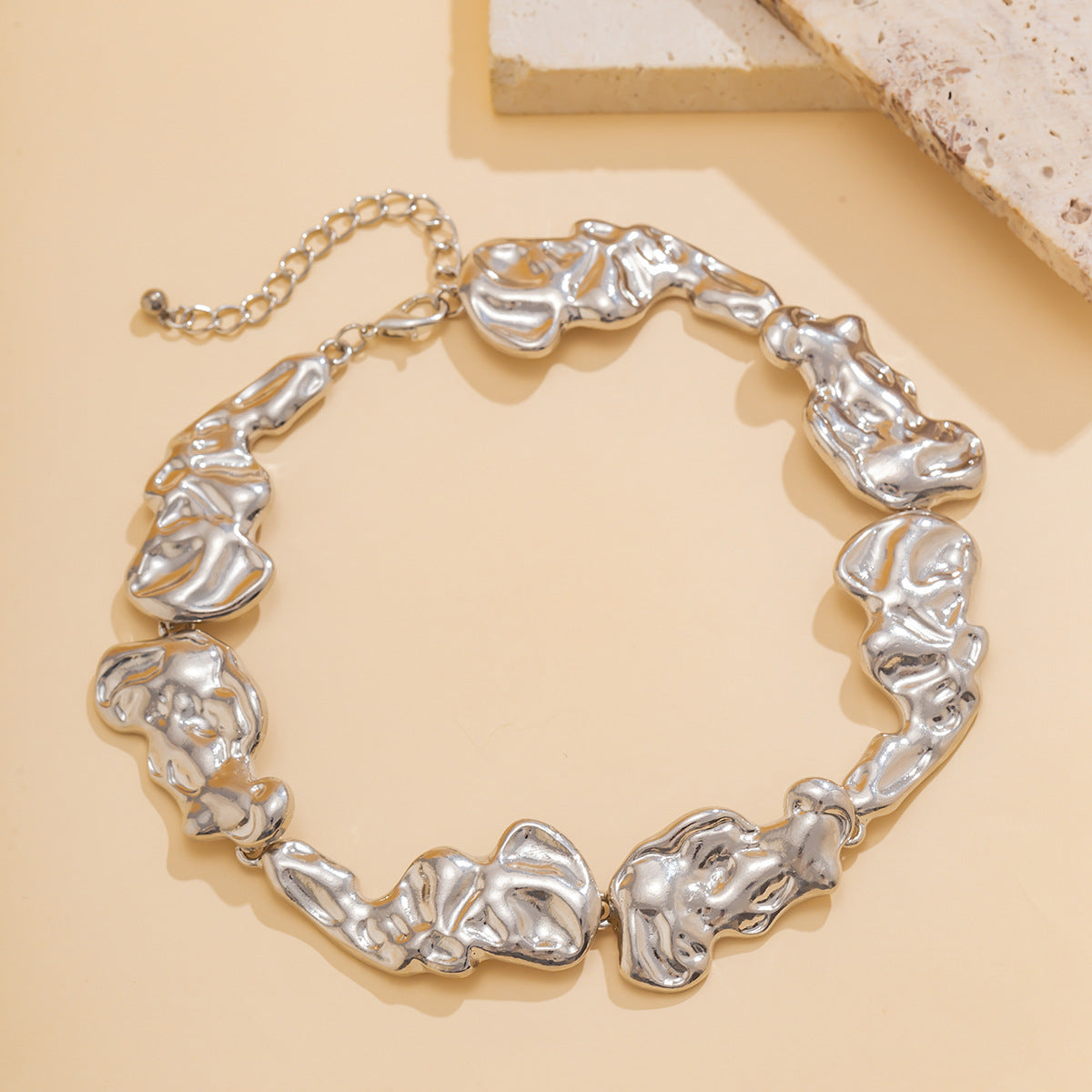 Wholesale Special Shaped Irregular Liquid Metal Necklace Bracelet