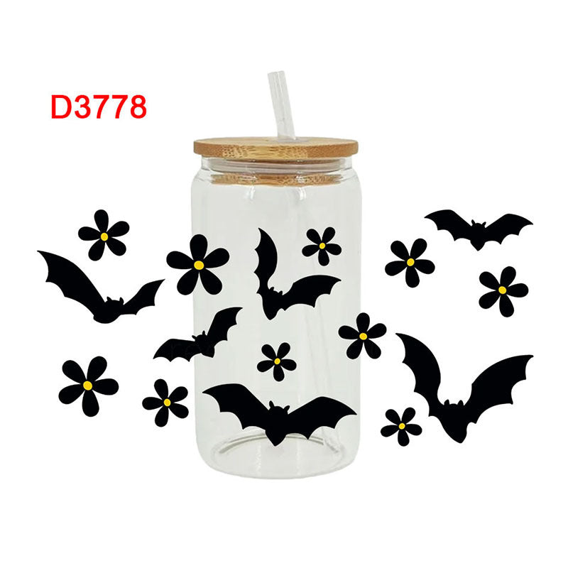 Wholesale Ghost Pumpkin Halloween 16oz Cup UV DTF Wraps