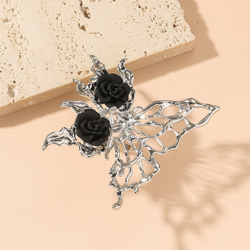 Wholesale Rose Butterfly Open Adjustable Ring