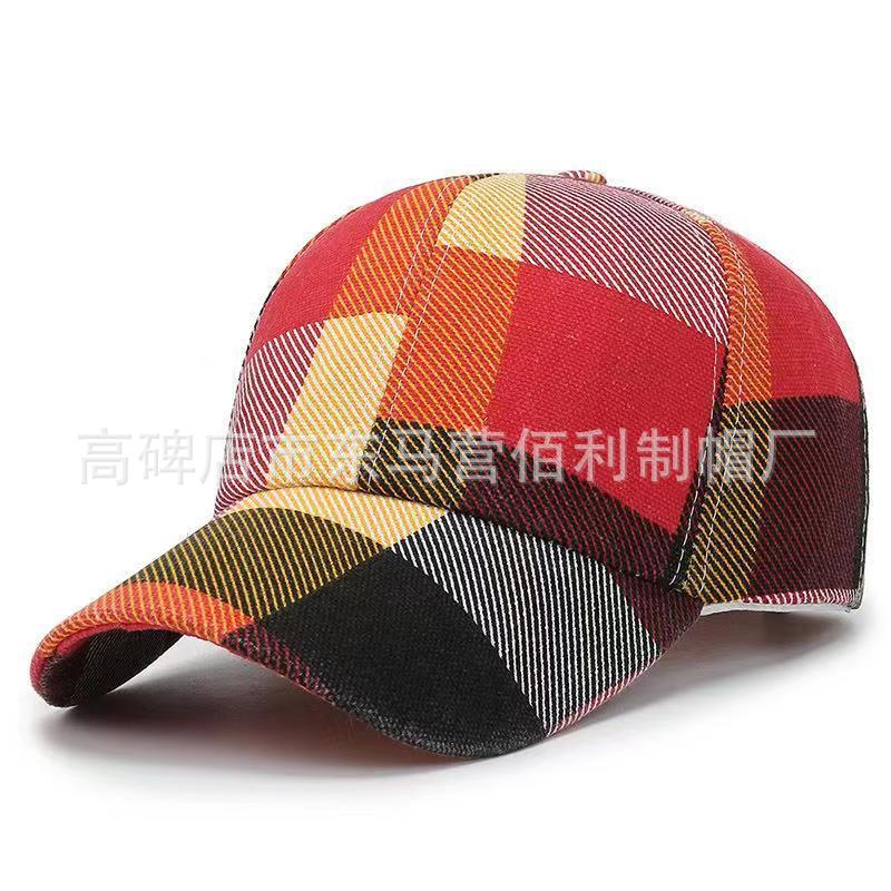 Wholesale Plaid Outdoor Sun Protection Casual Baseball Cap Spring
