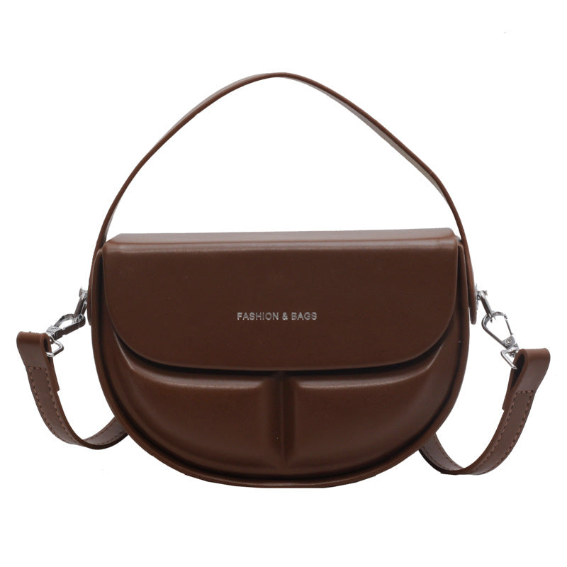 Wholesale PU Simple Single Shoulder Crossbody Saddle Bag