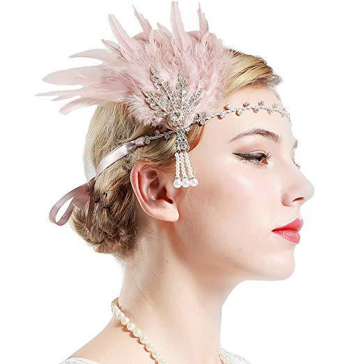 Wholesale Pearl Feather Alloy Headband