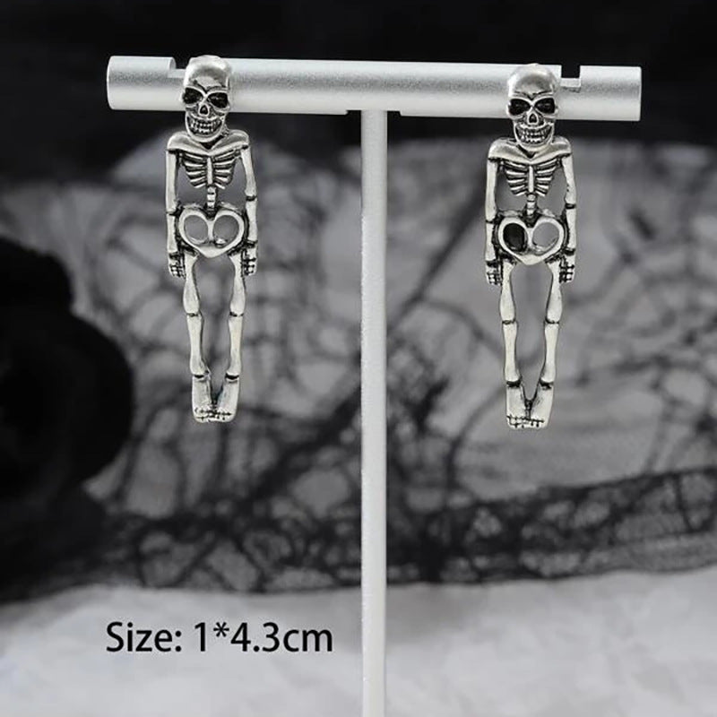 Wholesale Halloween Skull Skeleton Alloy Earrings