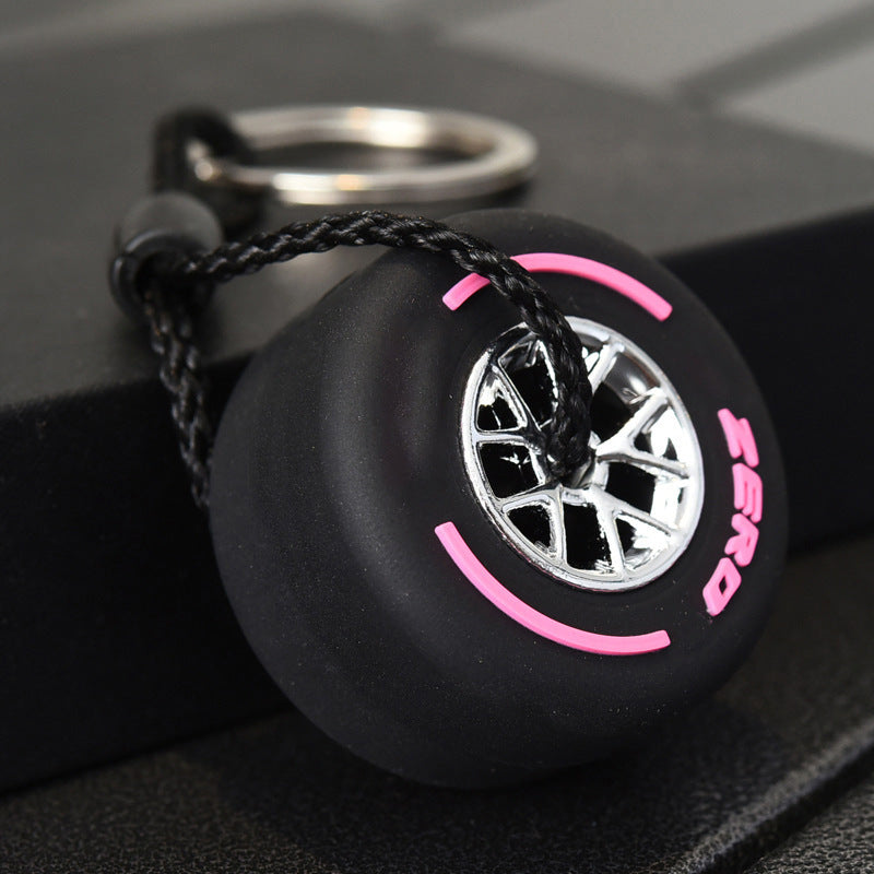 Wholesale Soft Rubber Small Tire Keychain